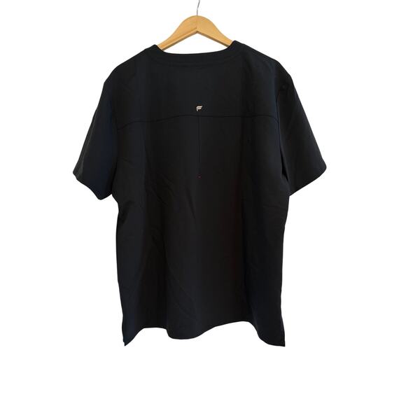 Lot of 3 NWT Fabletics Mode Scrub Tops Womens XL Black/Blue/Black - Picture 7 of 16